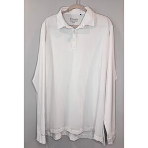 Columbia Golf XL White Dri-Fit Omni Wick Collared LS Shirt Polo 1/4 Performance